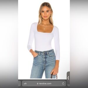 Free People Truth or Square Bodysuit White Size XS NWT